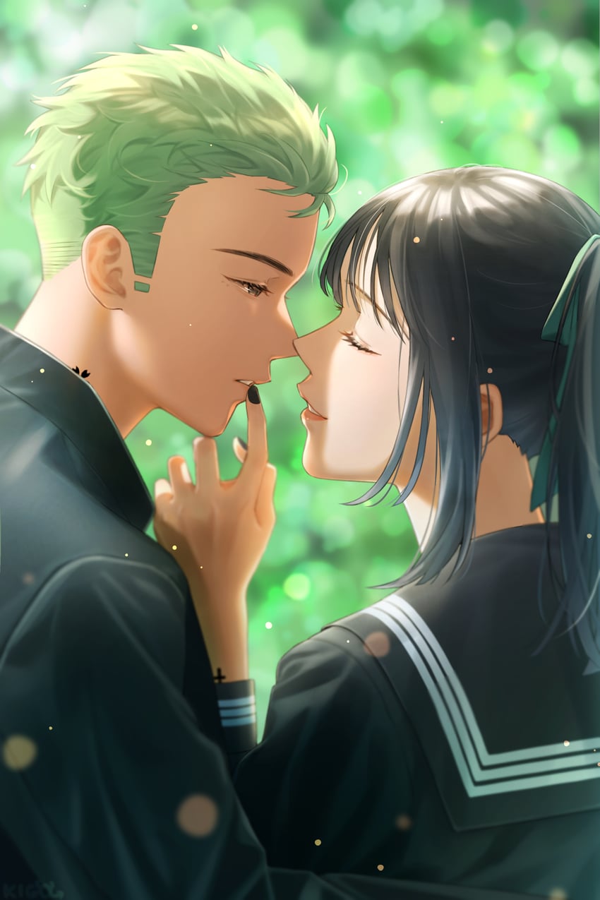 nico robin and roronoa zoro (one piece) drawn by edogawa_kigoro