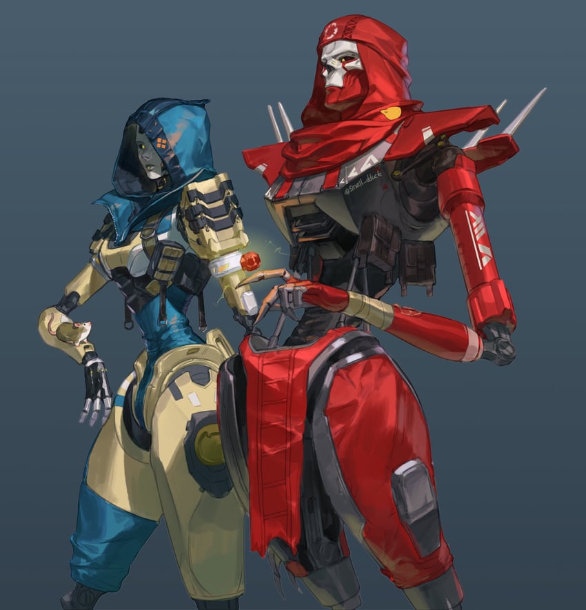 ash, revenant, and classic revenant (apex legends) drawn by small_dduck