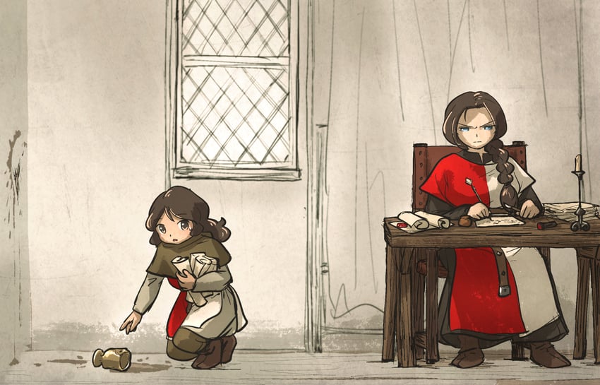 lady lucerne and lady merle (ordo mediare sisters) drawn by ironlily