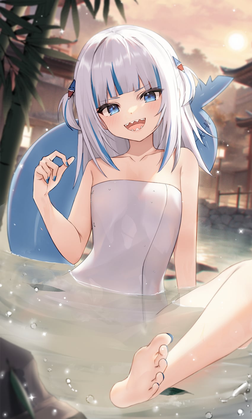 gawr gura (hololive and 1 more) drawn by thomas_8000