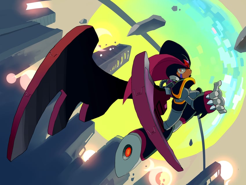 bass and super bass (mega man and 1 more) drawn by coramune