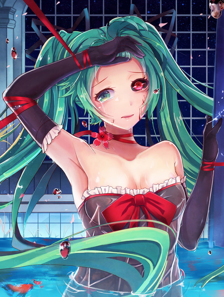 hatsune miku (vocaloid) drawn by l.bou