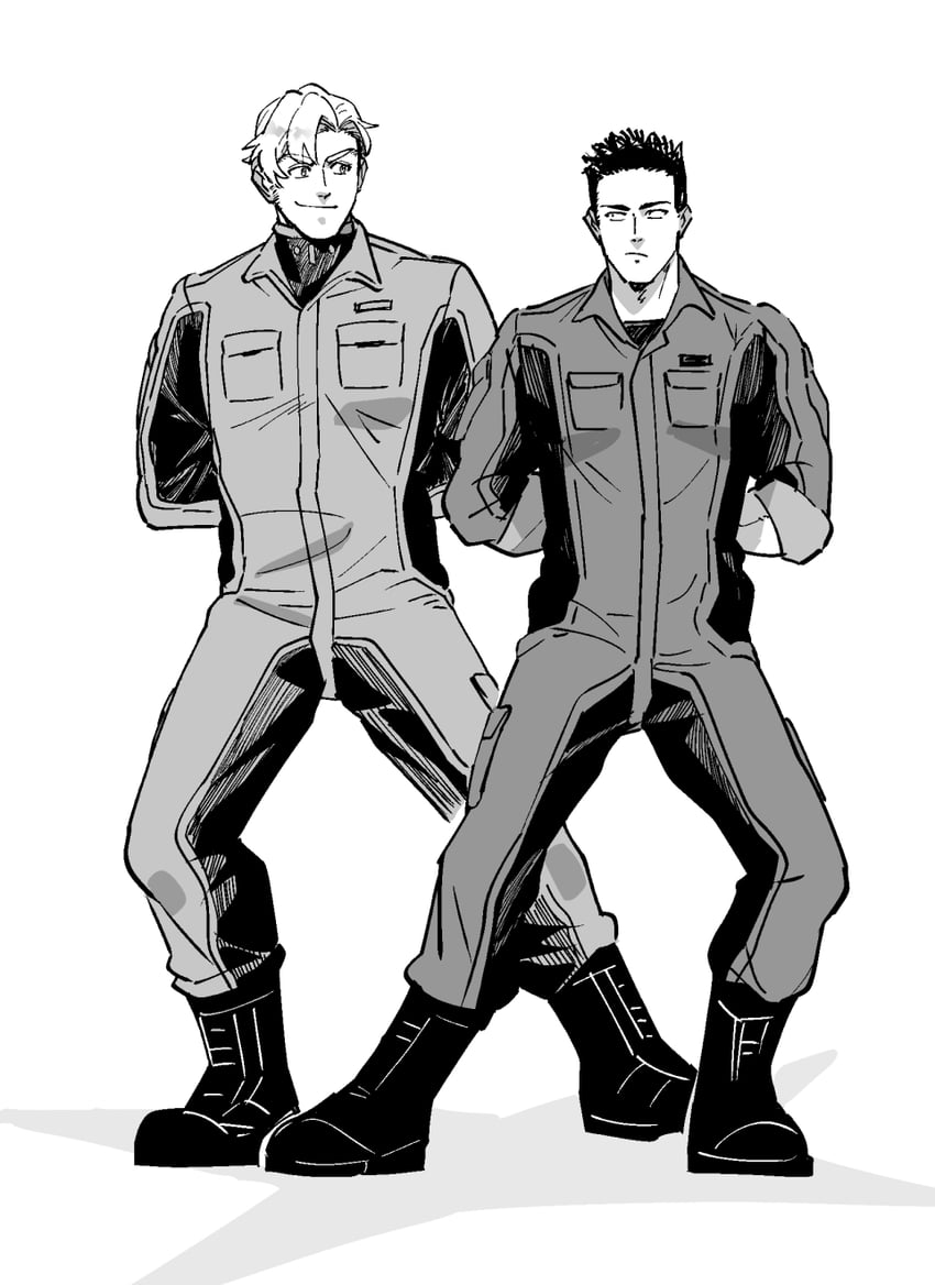 ao isami and lewis smith (yuuki bakuhatsu bang bravern) drawn by saru_e_chan