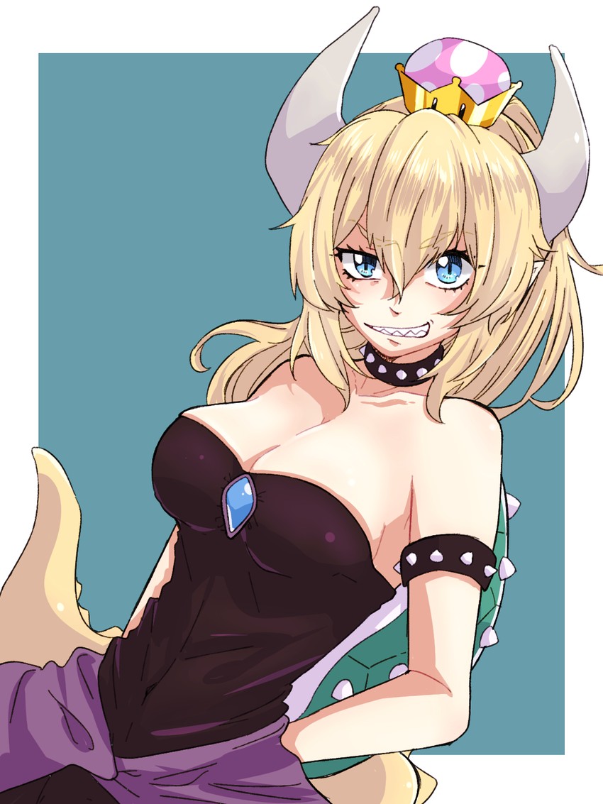 bowsette (mario and 1 more) drawn by poyo_(ponkohaaan)