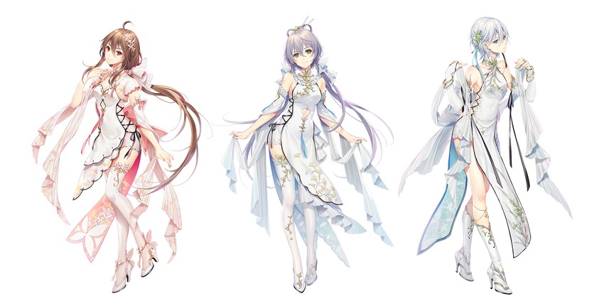 luo tianyi, yuezheng ling, and yanhe (vocaloid and 2 more) drawn by tidsean