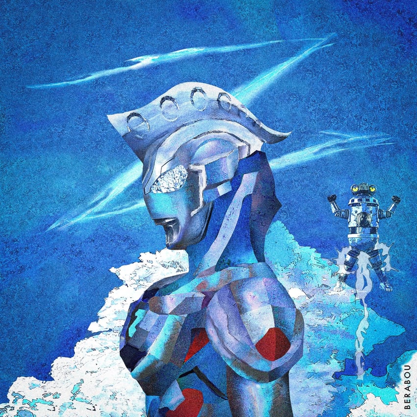 ultraman z and sevenger (ultra series and 2 more) drawn by obakelope0530