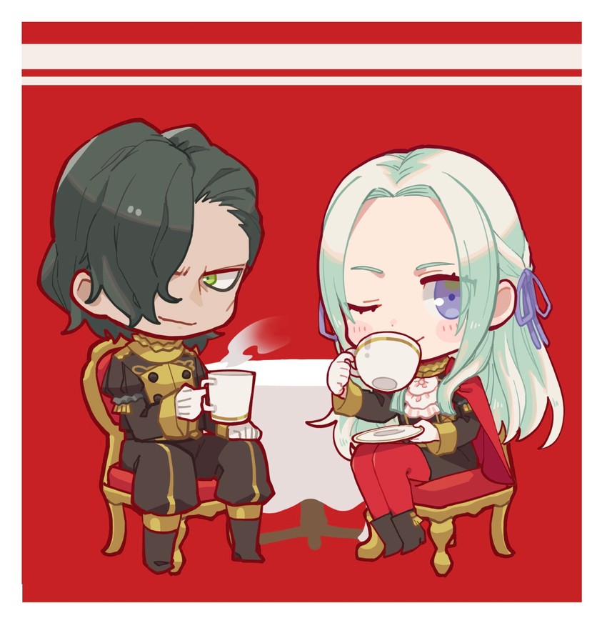 edelgard von hresvelg and hubert von vestra (fire emblem and 1 more) drawn by neko7575yuki