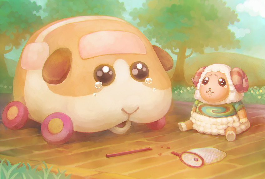 potato and dom (animal crossing and 1 more) drawn by risu