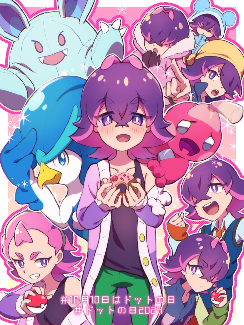 dot, tinkatink, quaxwell, and nidothing (pokemon and 1 more) drawn by nihiro_(erxun11)