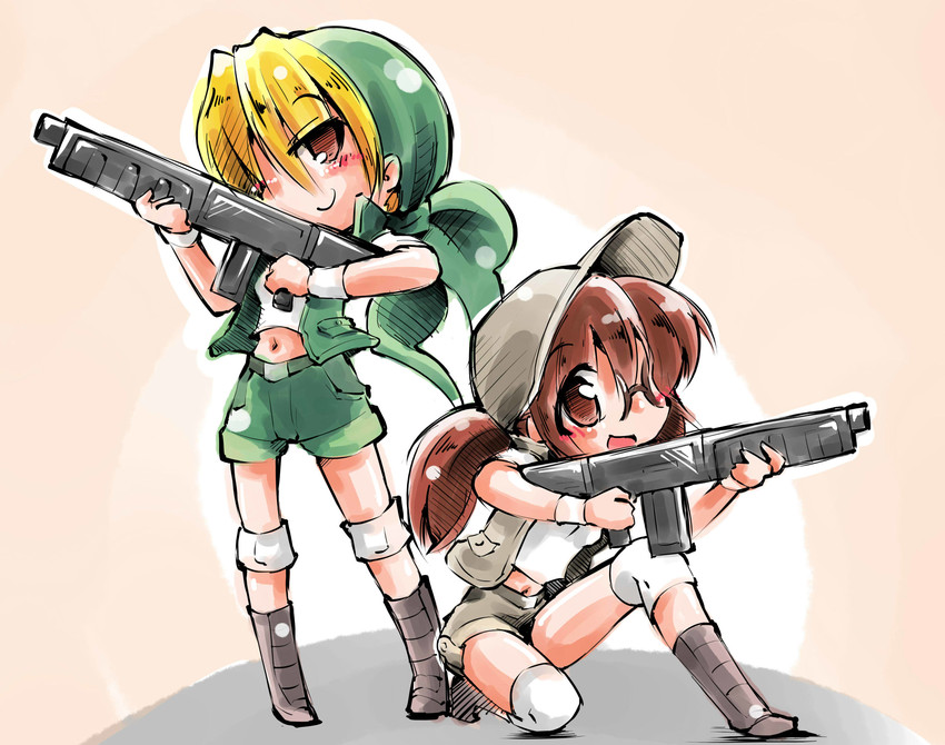 fio germi and kasamoto eri (metal slug) drawn by shinapuu