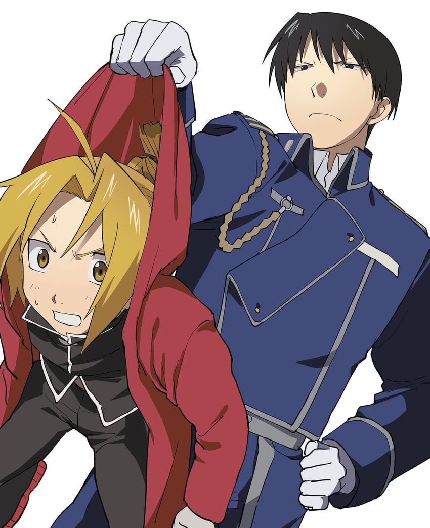 edward elric and roy mustang (fullmetal alchemist) drawn by mmm_b0