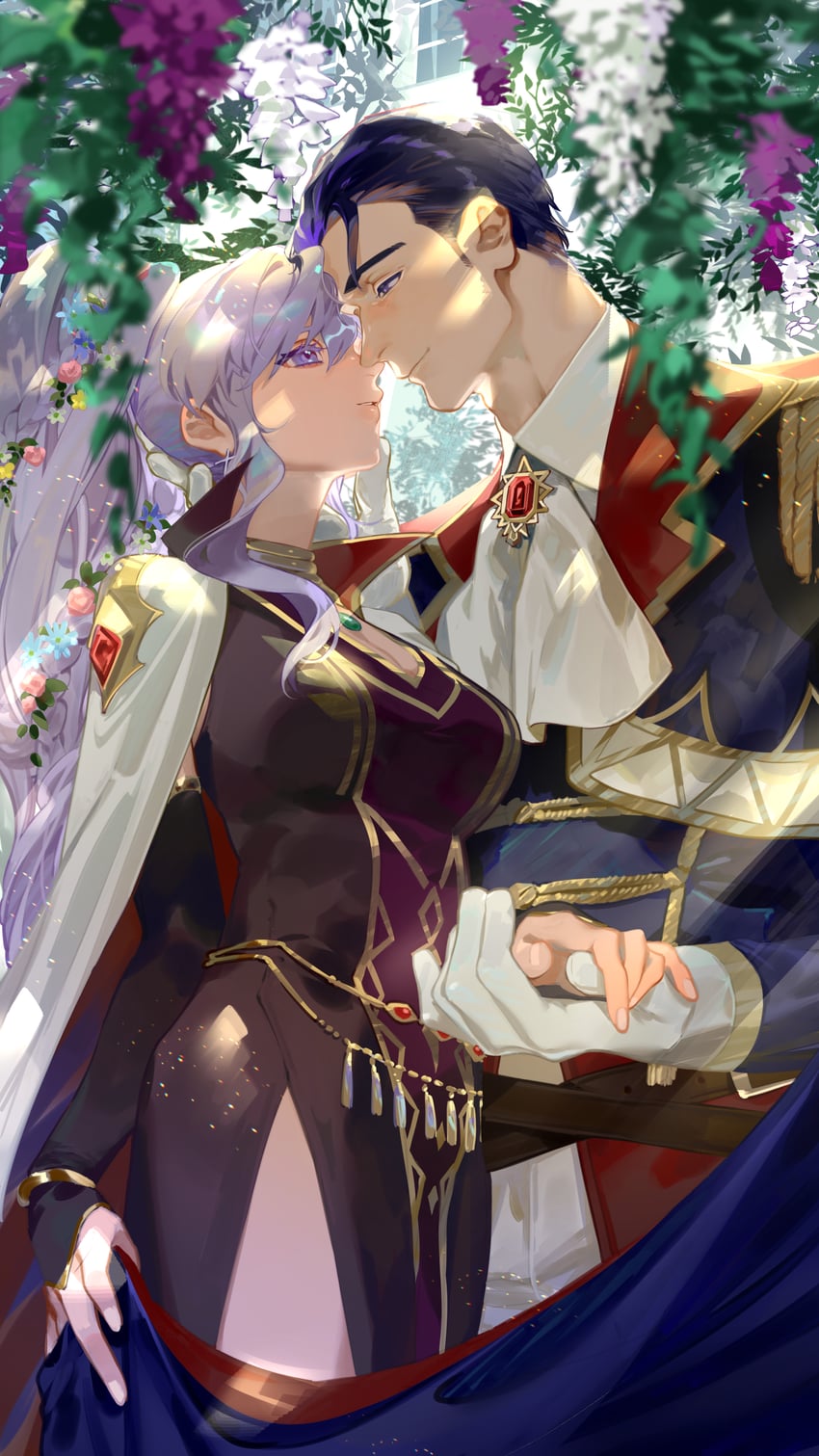 reinhardt and ishtar (fire emblem and 2 more) drawn by uyuyuun