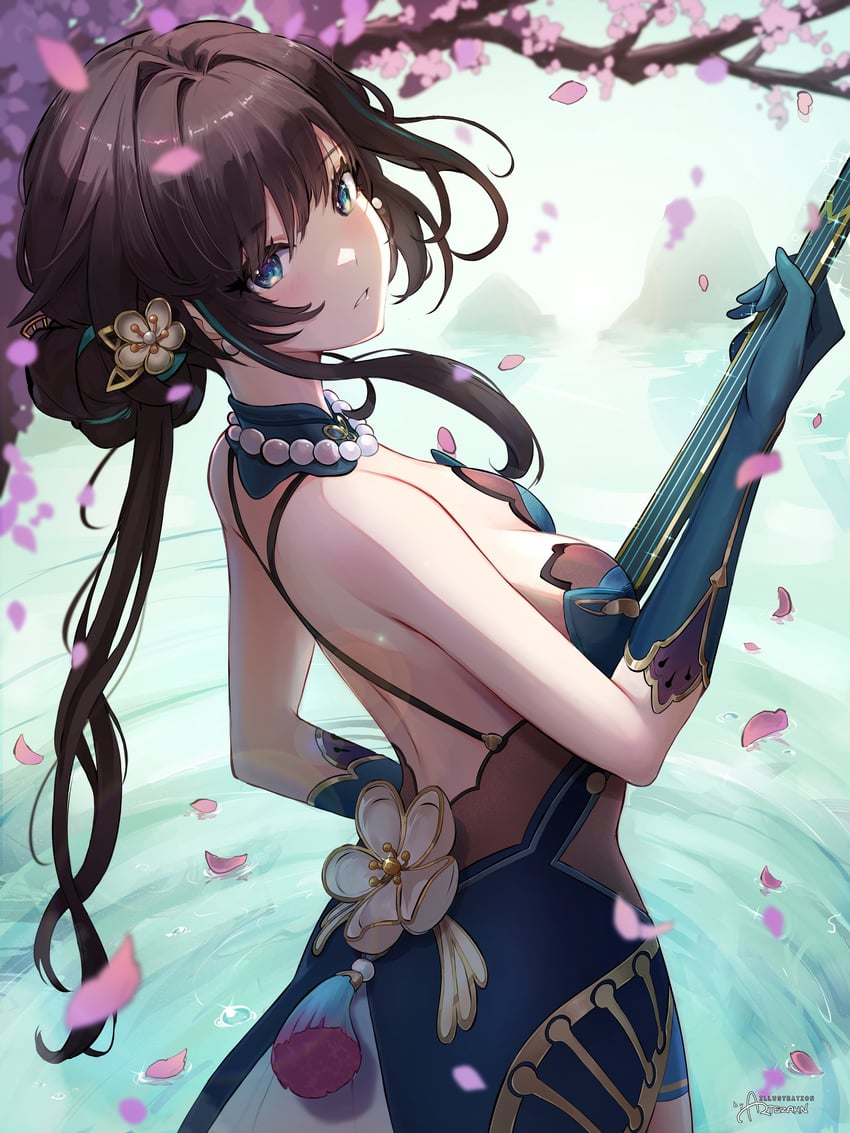 ruan mei (honkai and 1 more) drawn by artezahn