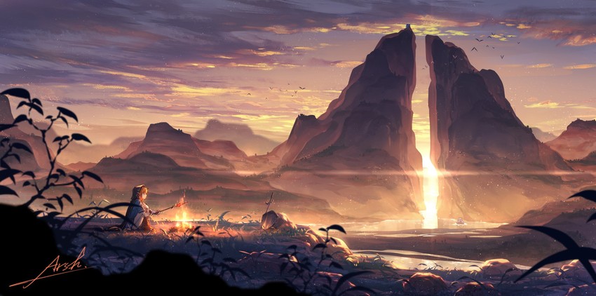 link (the legend of zelda and 1 more) drawn by arsh_(thestarwish)