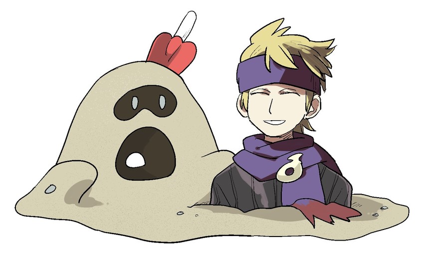 morty and sandygast (pokemon and 1 more) drawn by furukawa_(yomawari)
