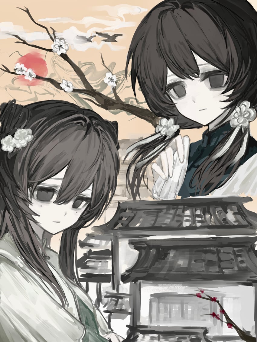 liang yanmei and unknown friend (touqi guaitan) drawn by xiaofan69759