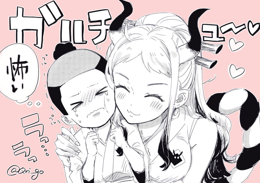 yamato and kouzuki momonosuke (one piece) drawn by qri_go