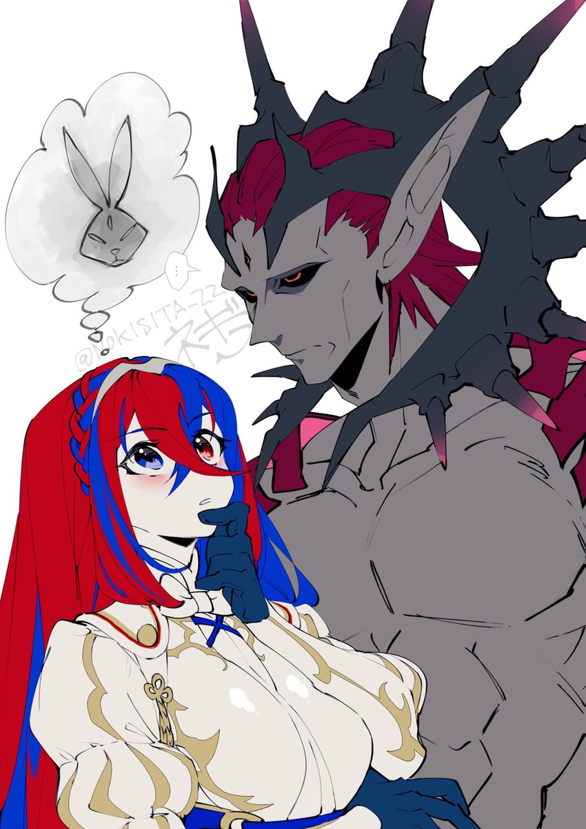 female alear and sombron (fire emblem and 1 more) drawn by negiwo