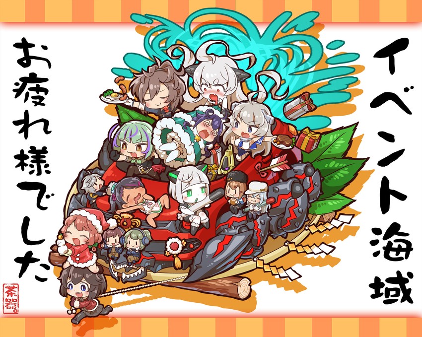 hibiki, verniy, fairy, tashkent, washington, and 8 more (kantai collection and 1 more) drawn by chaki_(teasets)