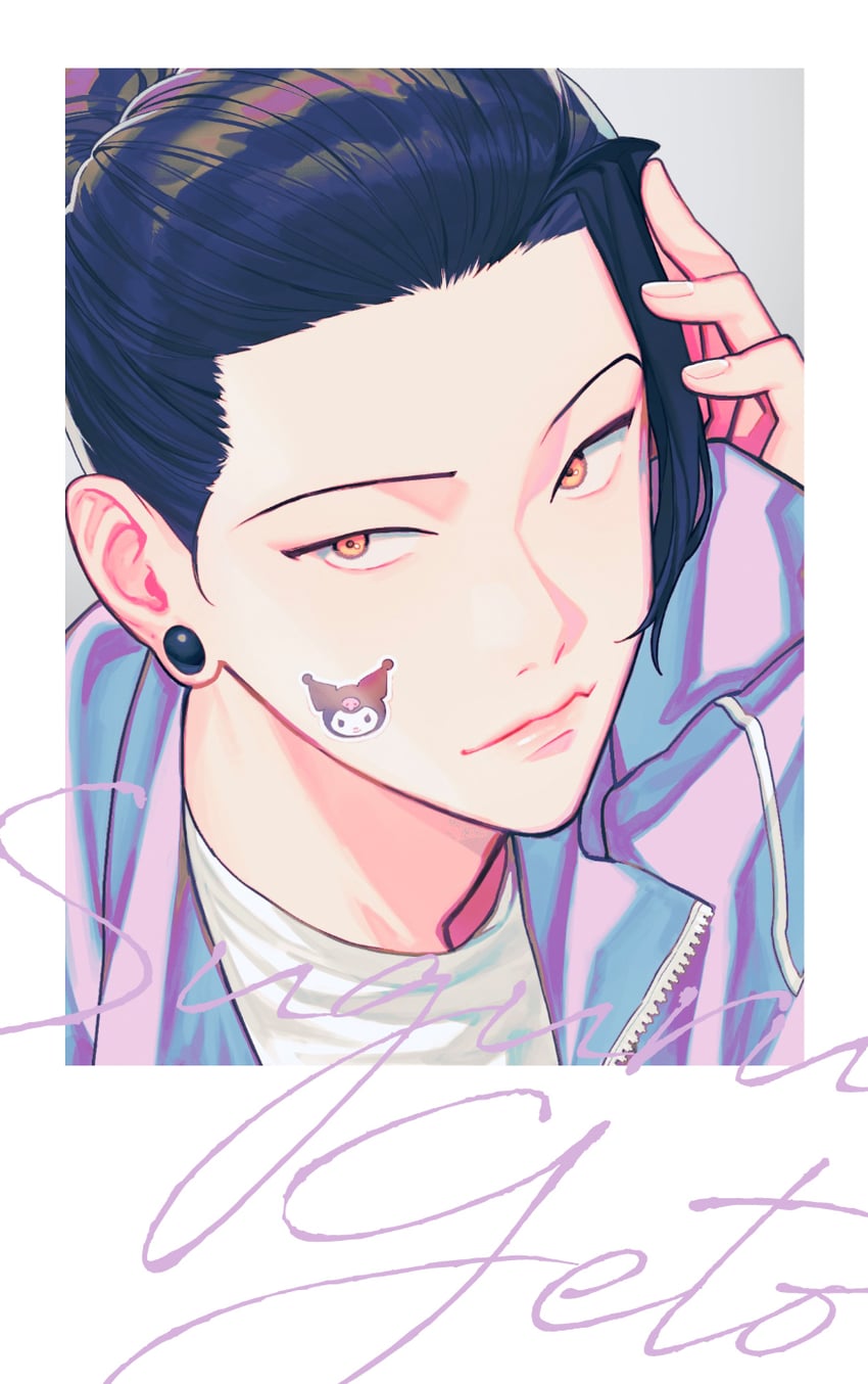 getou suguru and kuromi (jujutsu kaisen and 2 more) drawn by ggss_cc
