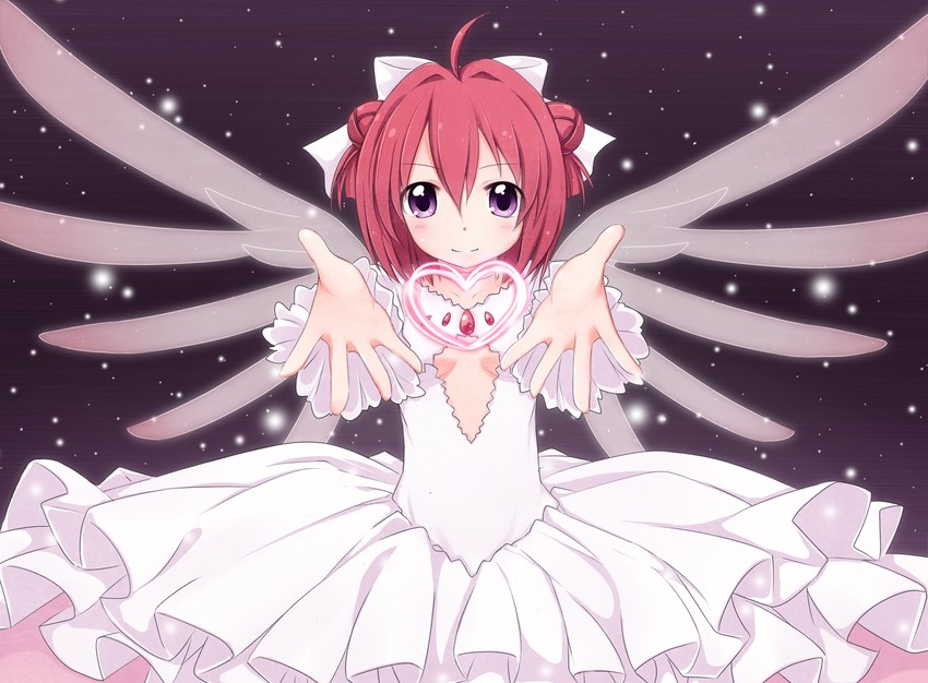 kaname madoka, ultimate madoka, and akaza akari (mahou shoujo madoka magica and 1 more) drawn by codemofel