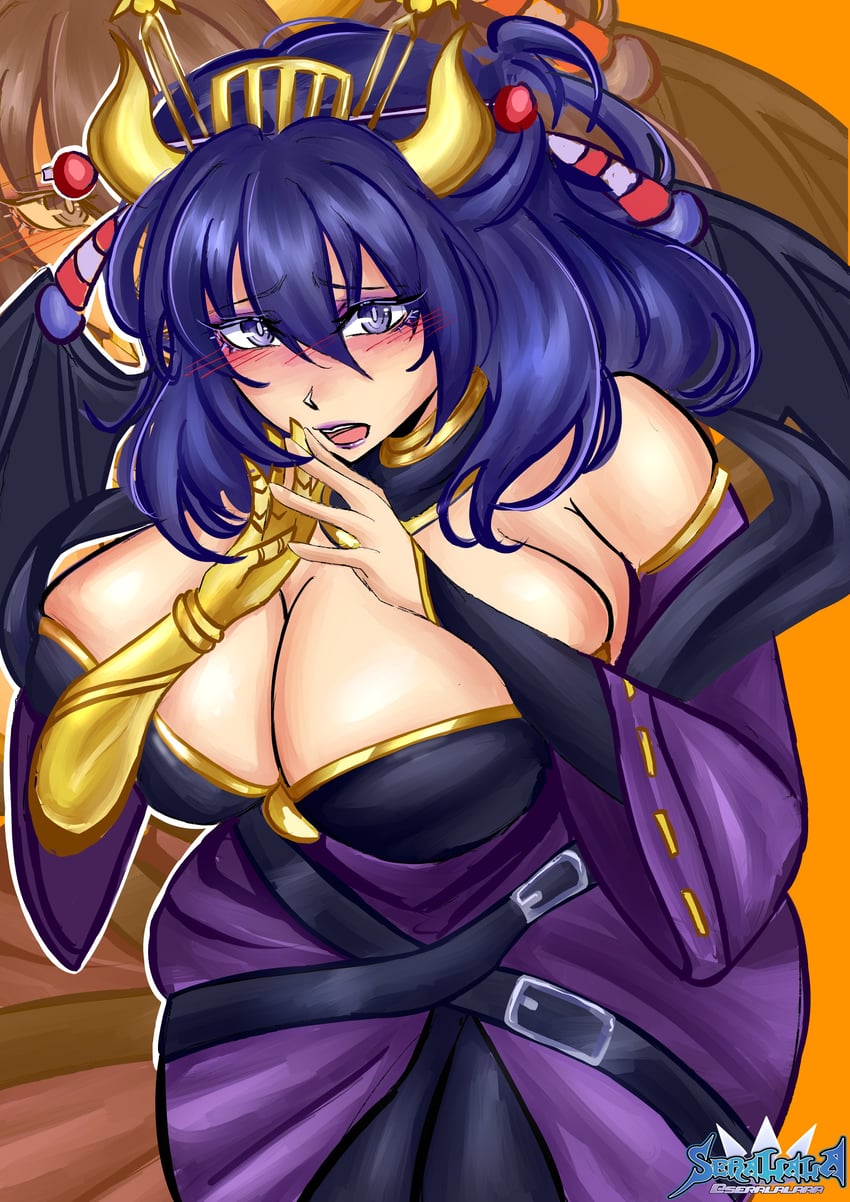 rixia mao and lilithmon (digimon and 3 more) drawn by seralalaaa
