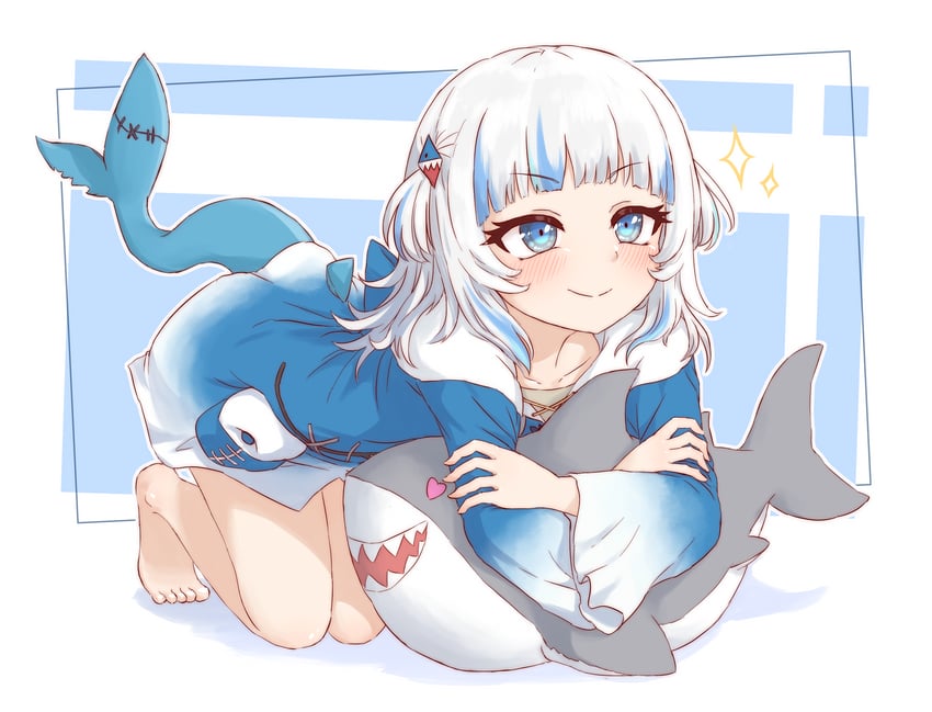 gawr gura (hololive and 1 more) drawn by ameneko_kuro
