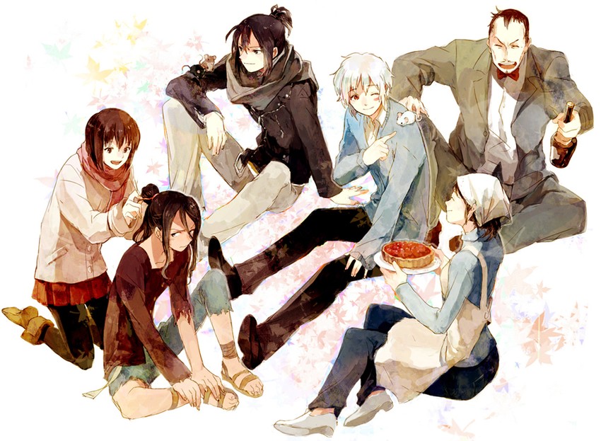 nezumi, shion, safu, inukashi, rikiga, and 1 more (no.6) drawn by gomosawa