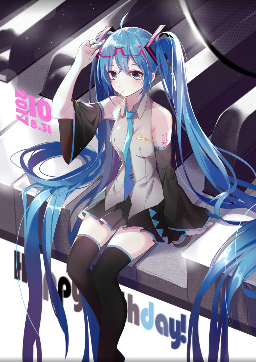 hatsune miku (vocaloid) drawn by akira_(ying)