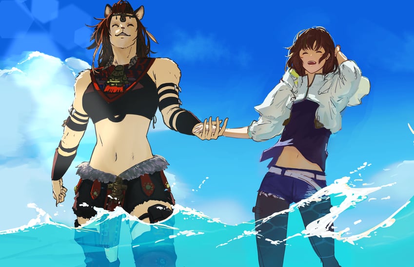 sphene and wuk lamat (final fantasy and 1 more) drawn by oliver_(oliverclassict)