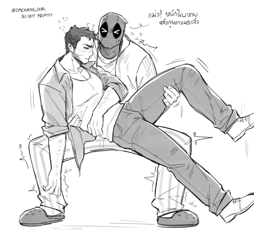 wolverine and deadpool (marvel and 4 more) drawn by dreaming_oor