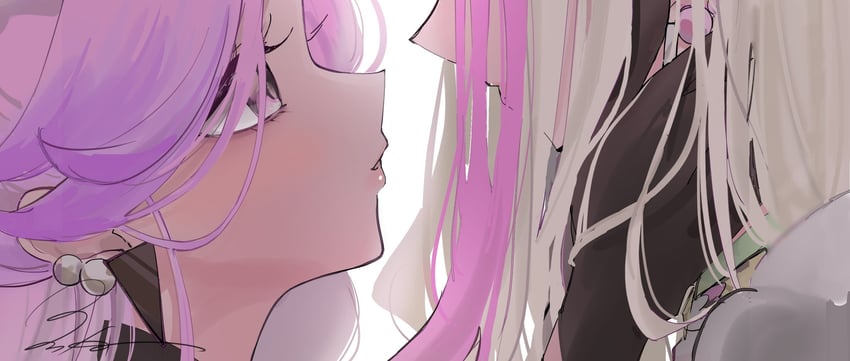 cure zukyuun and cure kiss (precure and 1 more) drawn by duko