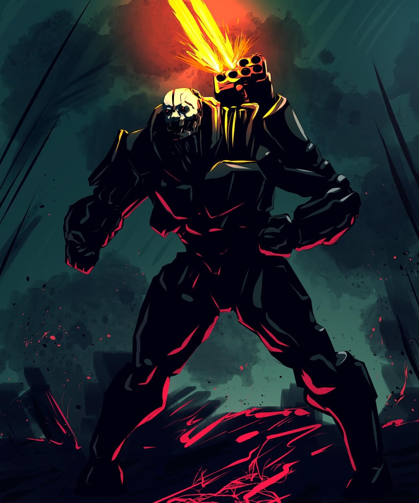 adam smasher (cyberpunk and 2 more) drawn by nate_jw