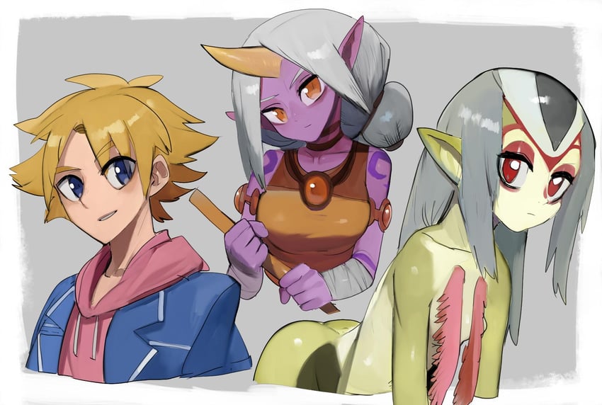 soraka, ezreal, and mutio (league of legends and 1 more) drawn by raichiyo