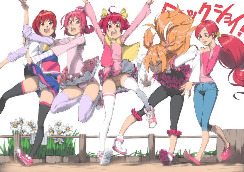 houjou hibiki, aida mana, hoshizora miyuki, hanasaki tsubomi, and aino megumi (precure and 5 more) drawn by akinbo_(hyouka_fuyou)