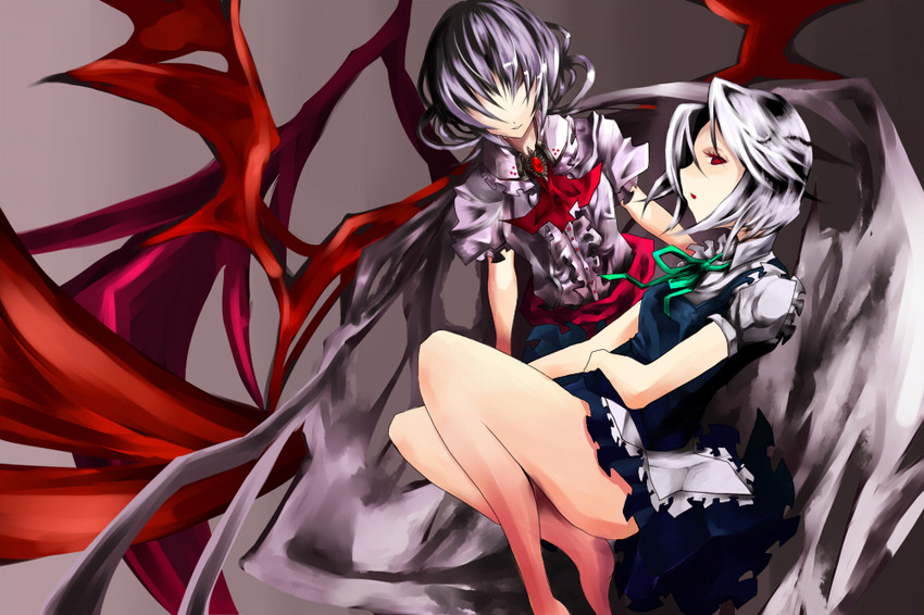 remilia scarlet and izayoi sakuya (touhou) drawn by makai_no_juumin