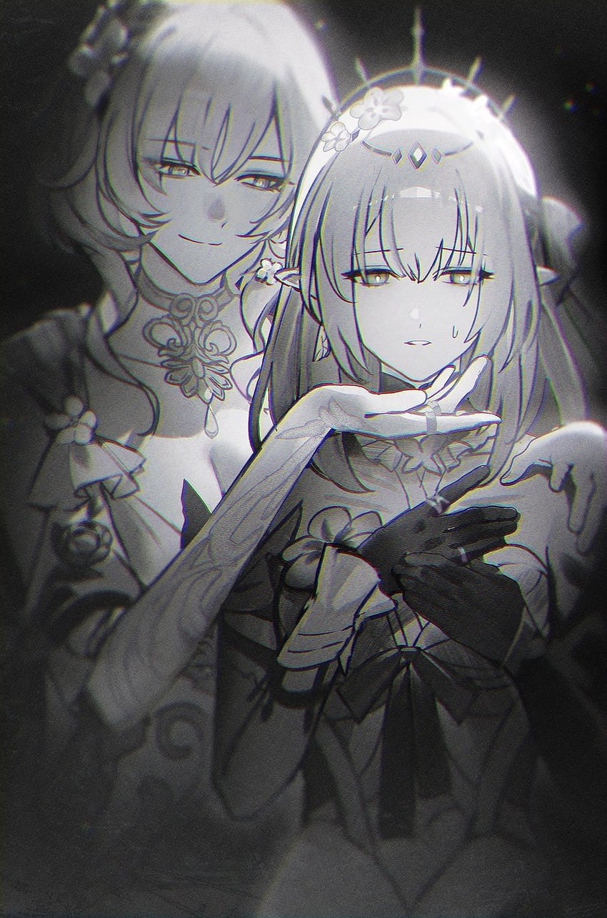 castorice and aglaea (honkai and 1 more) drawn by 9_(hcl9fg)