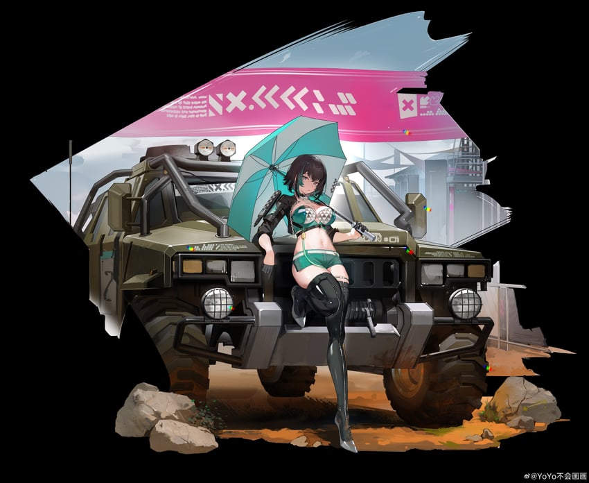 zhaohui (girls' frontline and 1 more) drawn by yoyo_(550098)