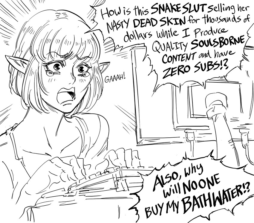 belle delphine and nerdy elf girl (original) drawn by bb_(baalbuddy)