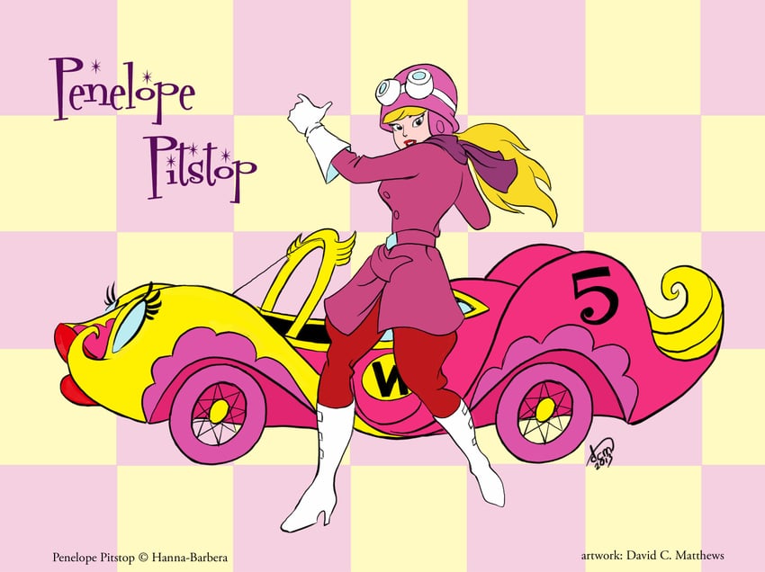 penelope pitstop (wacky races) drawn by david_c_matthews