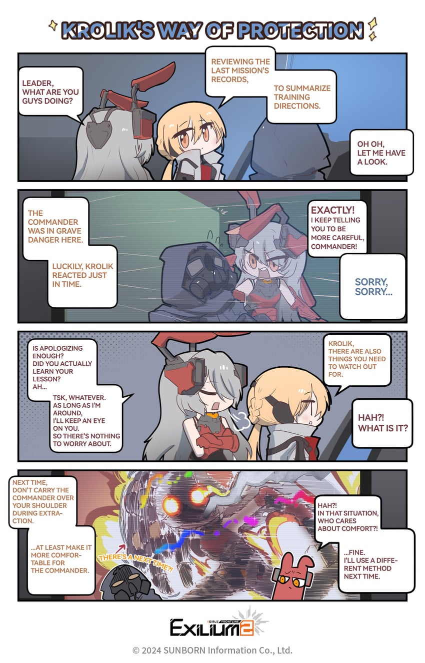 commander, ots-14, groza, and krolik (girls' frontline and 1 more) drawn by madcore