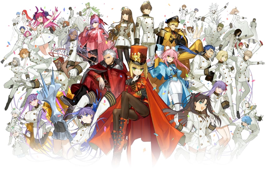 tamamo, nero claudius, gilgamesh, tamamo no mae, matou sakura, and 35 more (fate and 2 more) drawn by wada_arco