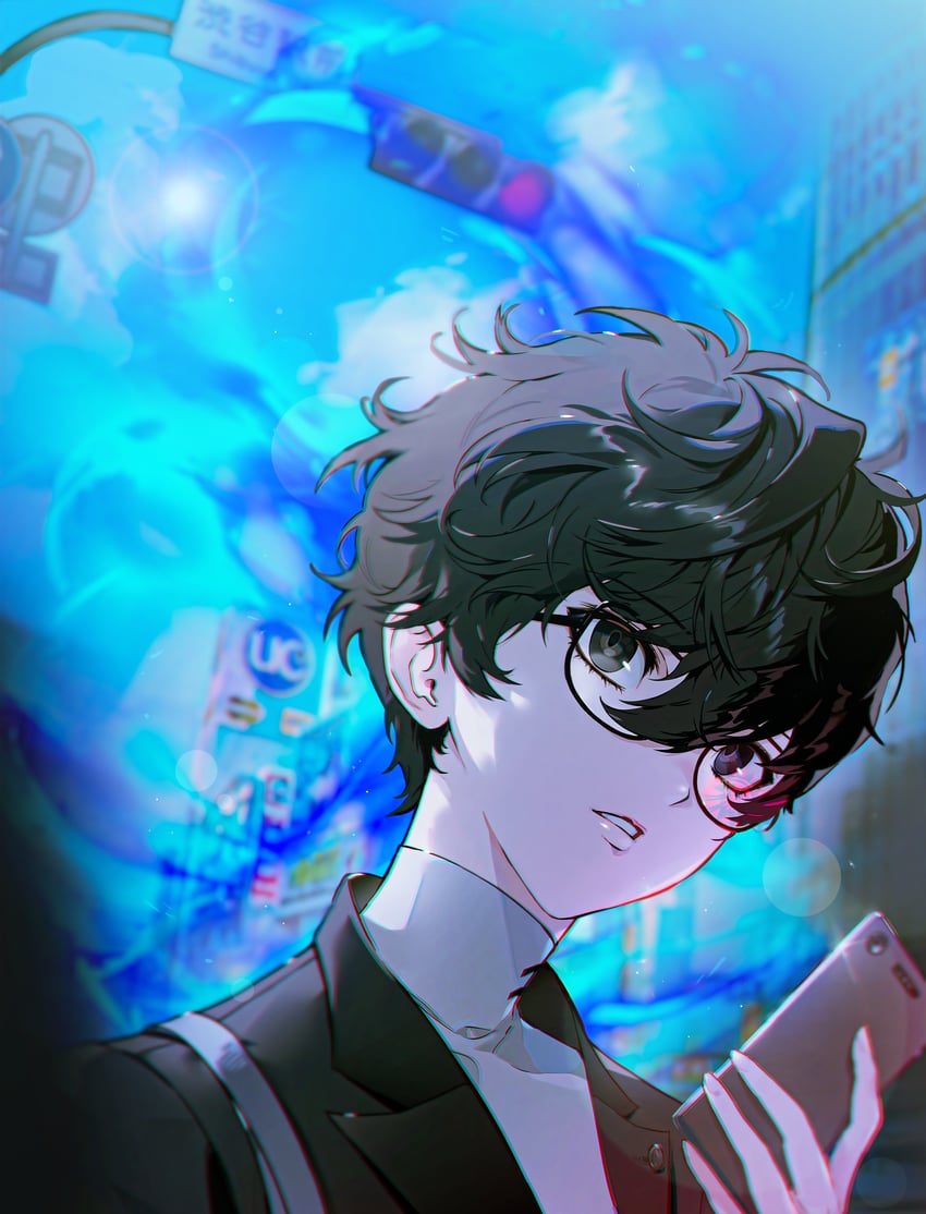 amamiya ren (persona and 1 more) drawn by themoonrabbit