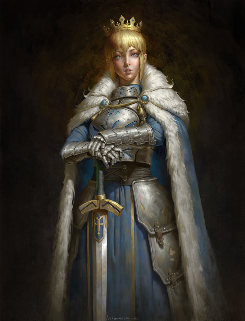 artoria pendragon and saber (fate and 1 more) drawn by naranbaatars