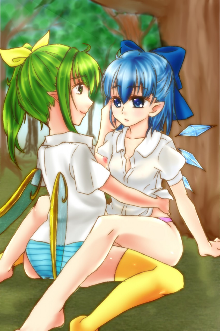 cirno and daiyousei (touhou) drawn by nagi_fuumumare