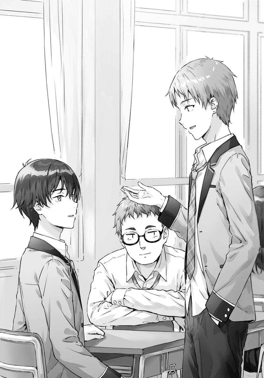 asamura yuuta, maru tomokazu, and shinjou keisuke (gimai seikatsu) drawn by hiten_(hitenkei)