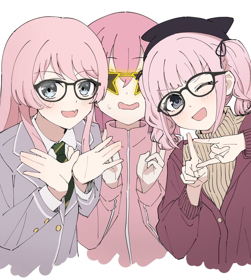 gotoh hitori, chihaya anon, and hina (bang dream! and 3 more) drawn by tatama