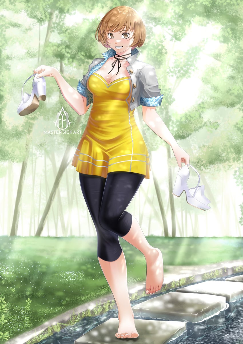 satonaka chie (persona and 1 more) drawn by master_sick_art