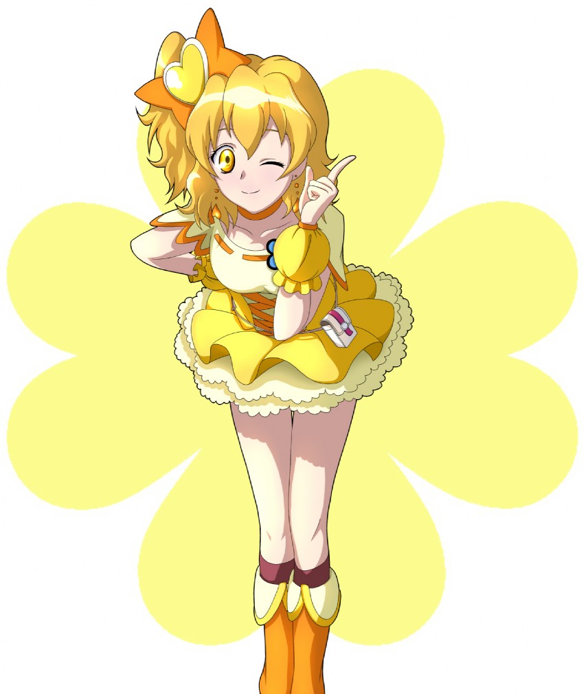 yamabuki inori and cure pine (precure and 1 more) drawn by kani_get