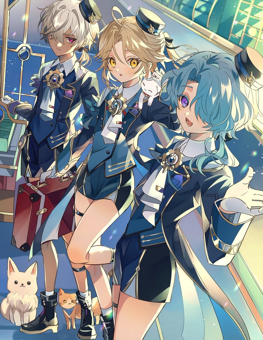 yanqing, misha, peppy, and arlan (honkai and 1 more) drawn by gg_suyari